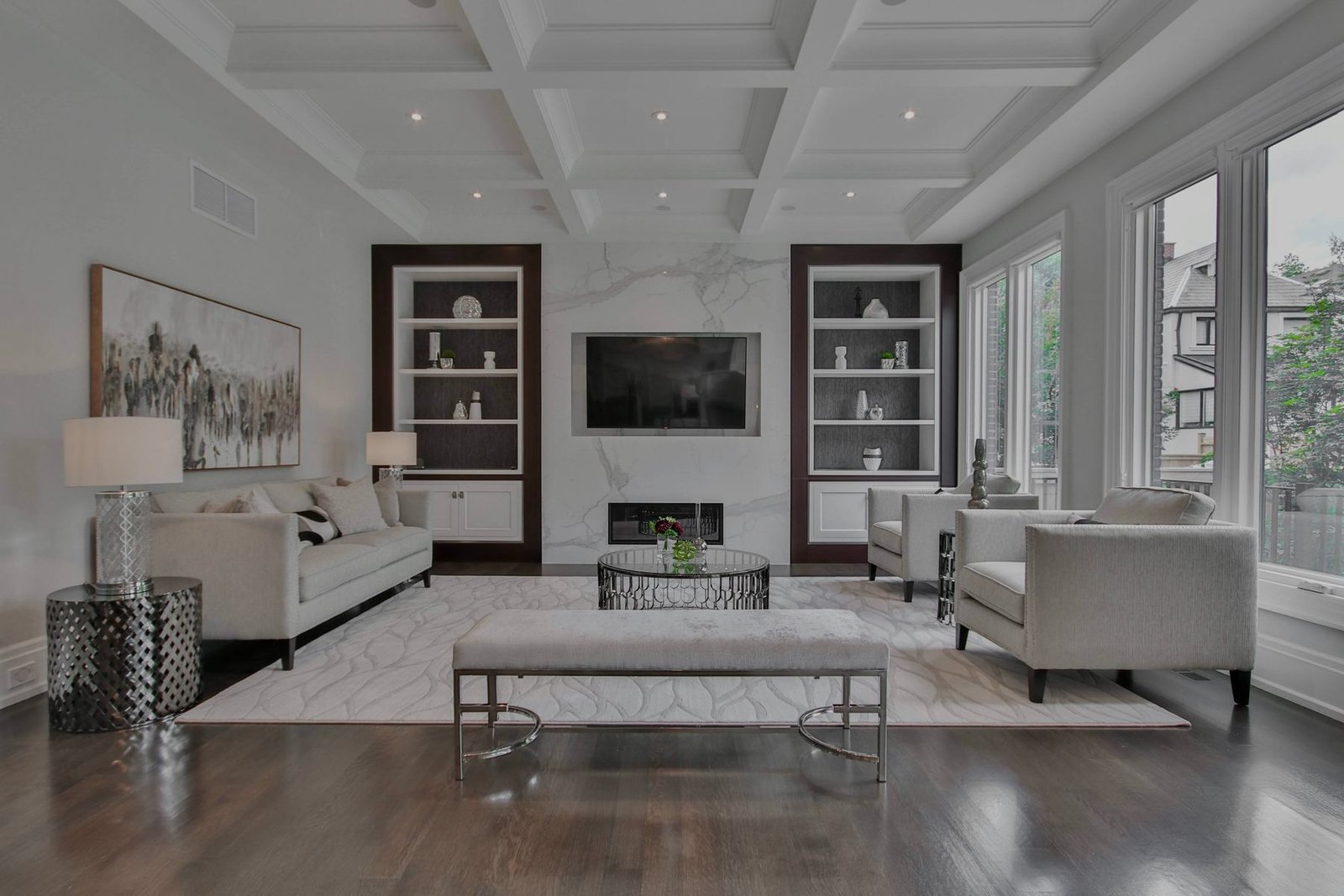 Salón elegante de una vivienda en la Costa Blanca